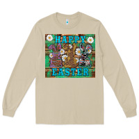 Mushroom easter happy easter western bunnies daisies Long Sleeve Tee - Artiststas