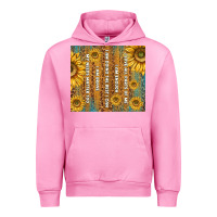 Fuchsia Pink self reminders with sunflowers Urban Hoodie - TumblerDesignByShophia