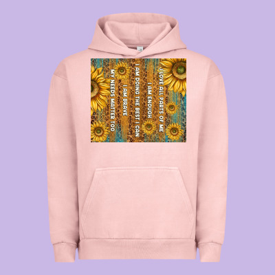 Self Reminders With Sunflowers Urban Hoodie Designed By Tumblerdesignbyshophia