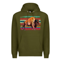 Army Green Aztec Buffalo Premium Hoodie - Bettercallsaul