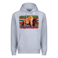 Heather Grey Aztec Buffalo Premium Hoodie - Bettercallsaul
