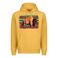 Mustard Aztec Buffalo Premium Hoodie - Bettercallsaul