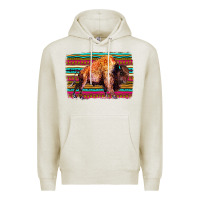 Oatmeal Heather Aztec Buffalo Premium Hoodie - Bettercallsaul