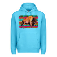 Ocean Blue Aztec Buffalo Premium Hoodie - Bettercallsaul