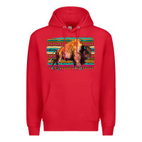 Red Aztec Buffalo Premium Hoodie - Bettercallsaul