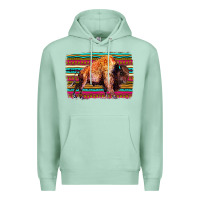 Seafoam Aztec Buffalo Premium Hoodie - Bettercallsaul