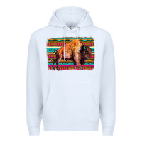 White Aztec Buffalo Premium Hoodie - Bettercallsaul