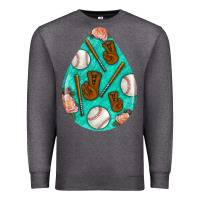 Charcoal Heather baseball and western roses teardrop  5 Premium Sweatshirt - BundleAndBundleShop