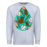 Heather Grey baseball and western roses teardrop  5 Premium Sweatshirt - BundleAndBundleShop