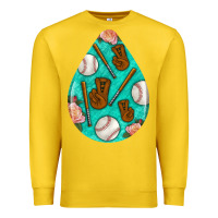Lemon baseball and western roses teardrop  5 Premium Sweatshirt - BundleAndBundleShop