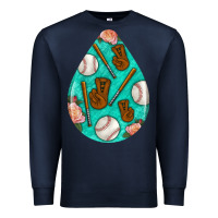 Navy baseball and western roses teardrop  5 Premium Sweatshirt - BundleAndBundleShop