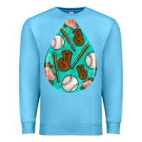 Ocean Blue baseball and western roses teardrop  5 Premium Sweatshirt - BundleAndBundleShop