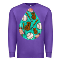 Purple baseball and western roses teardrop  5 Premium Sweatshirt - BundleAndBundleShop