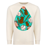 Sandshell baseball and western roses teardrop  5 Premium Sweatshirt - BundleAndBundleShop