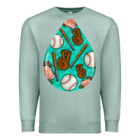 Seafoam baseball and western roses teardrop  5 Premium Sweatshirt - BundleAndBundleShop