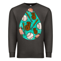 Smoke baseball and western roses teardrop  5 Premium Sweatshirt - BundleAndBundleShop