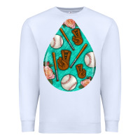 White baseball and western roses teardrop  5 Premium Sweatshirt - BundleAndBundleShop