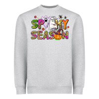 Heather Grey spooky season Heavyweight Sweatshirt - AdoDesignShop