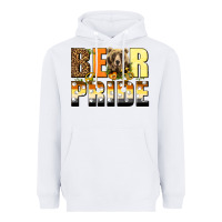 White Western Bear Pride LGBTQ+ Heavyweight Hoodie - BundleAndBundleShop