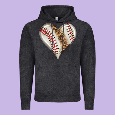 Baseball Heart Vintage Hoodie Designed By Hra Design Shop