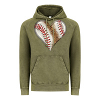 Vintage Olive baseball heart Vintage Hoodie - HRA Design Shop