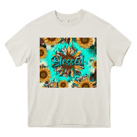Cream blessed sunflowers Heavy Core Tee - RanaPortraitStore