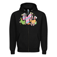 Black easter hearts Zipper Hoodie - MaliasSmallBusiness