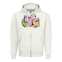 Easter Hearts Zipper Hoodie | Teevron