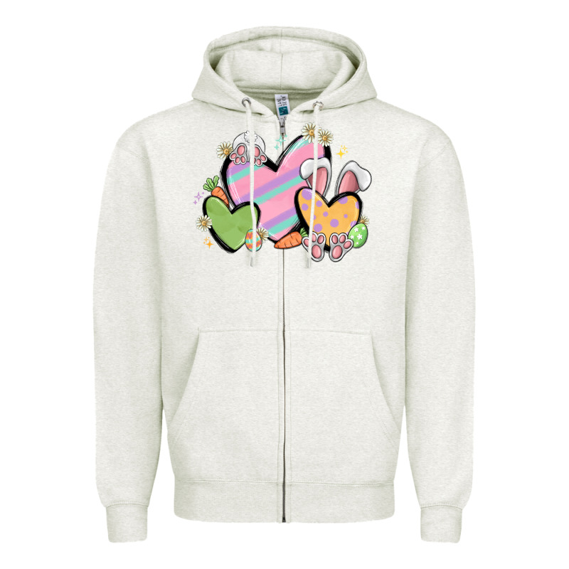 Easter Hearts Zipper Hoodie by MaliasSmallBusiness | Teevron