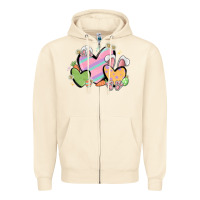 Sandshell easter hearts Zipper Hoodie - MaliasSmallBusiness