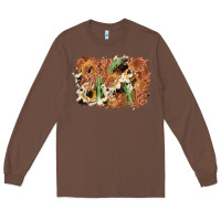 Chestnut horseshoe cowhide cactus background Long Sleeve Tee - AdoDesignShop