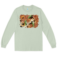 Matcha horseshoe cowhide cactus background Long Sleeve Tee - AdoDesignShop