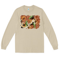 Mushroom horseshoe cowhide cactus background Long Sleeve Tee - AdoDesignShop