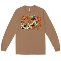 Toasted Coconut horseshoe cowhide cactus background Long Sleeve Tee - AdoDesignShop