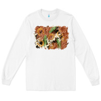 White horseshoe cowhide cactus background Long Sleeve Tee - AdoDesignShop
