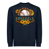 Navy western baseball with sunflower Heavyweight Sweatshirt - BundleAndBundleShop