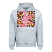 Heather Grey life is what you bake it with cowhide Urban Hoodie - TumblerDesignByShophia