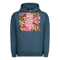 Pigment Midnight Navy life is what you bake it with cowhide Urban Hoodie - TumblerDesignByShophia