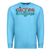 Ocean Blue Lgbtq Choose Kindness With Heart And Peace Premium Sweatshirt - BundleAndBundleShop