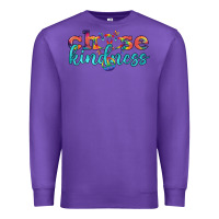 Purple Lgbtq Choose Kindness With Heart And Peace Premium Sweatshirt - BundleAndBundleShop