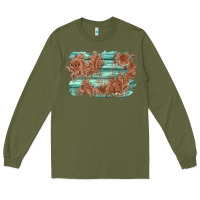 Army Green wood leather background Long Sleeve Tee - AdoDesignShop