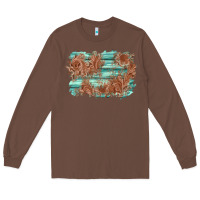 Chestnut wood leather background Long Sleeve Tee - AdoDesignShop