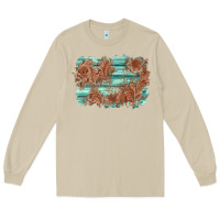 Mushroom wood leather background Long Sleeve Tee - AdoDesignShop