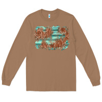 Toasted Coconut wood leather background Long Sleeve Tee - AdoDesignShop