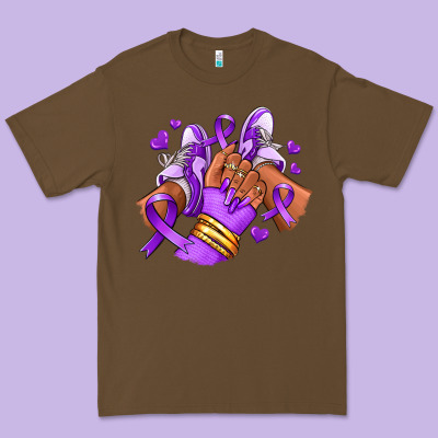 Premium Tee domestic violence afro girl sneakers