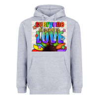 Heather Grey Everyone Deserves Love Pride LGBTQ+ Tumbler Heavyweight Hoodie - BundleAndBundleShop