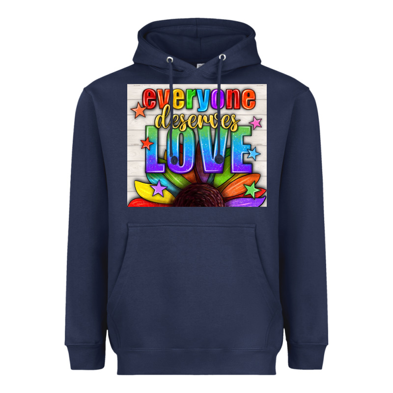 Everyone Deserves Love Pride Lgbtq+ Tumbler Heavyweight Hoodie by BundleAndBundleShop | Teevron