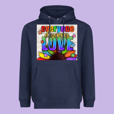 Everyone Deserves Love Pride Lgbtq+ Tumbler Heavyweight Hoodie Designed By Bundleandbundleshop