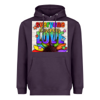 Plum Everyone Deserves Love Pride LGBTQ+ Tumbler Heavyweight Hoodie - BundleAndBundleShop