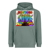 Sage Everyone Deserves Love Pride LGBTQ+ Tumbler Heavyweight Hoodie - BundleAndBundleShop